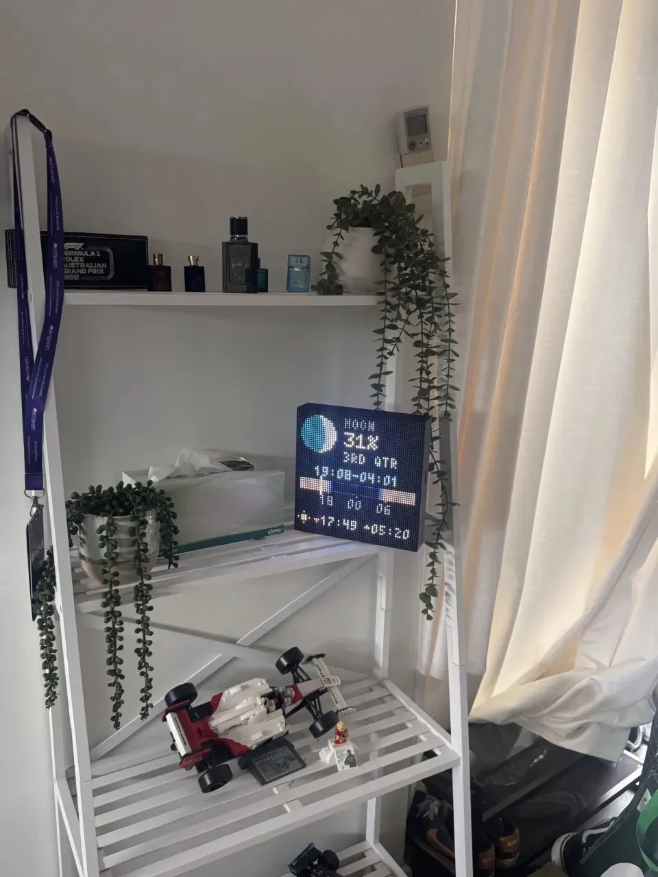 High Above on a shelf showing the moon page